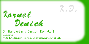 kornel denich business card
